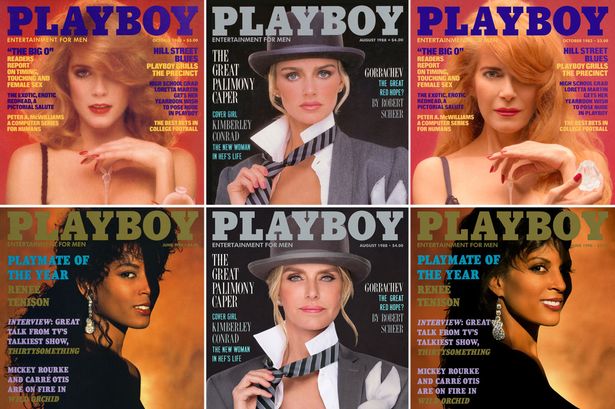 Recreated Playboy magazine covers